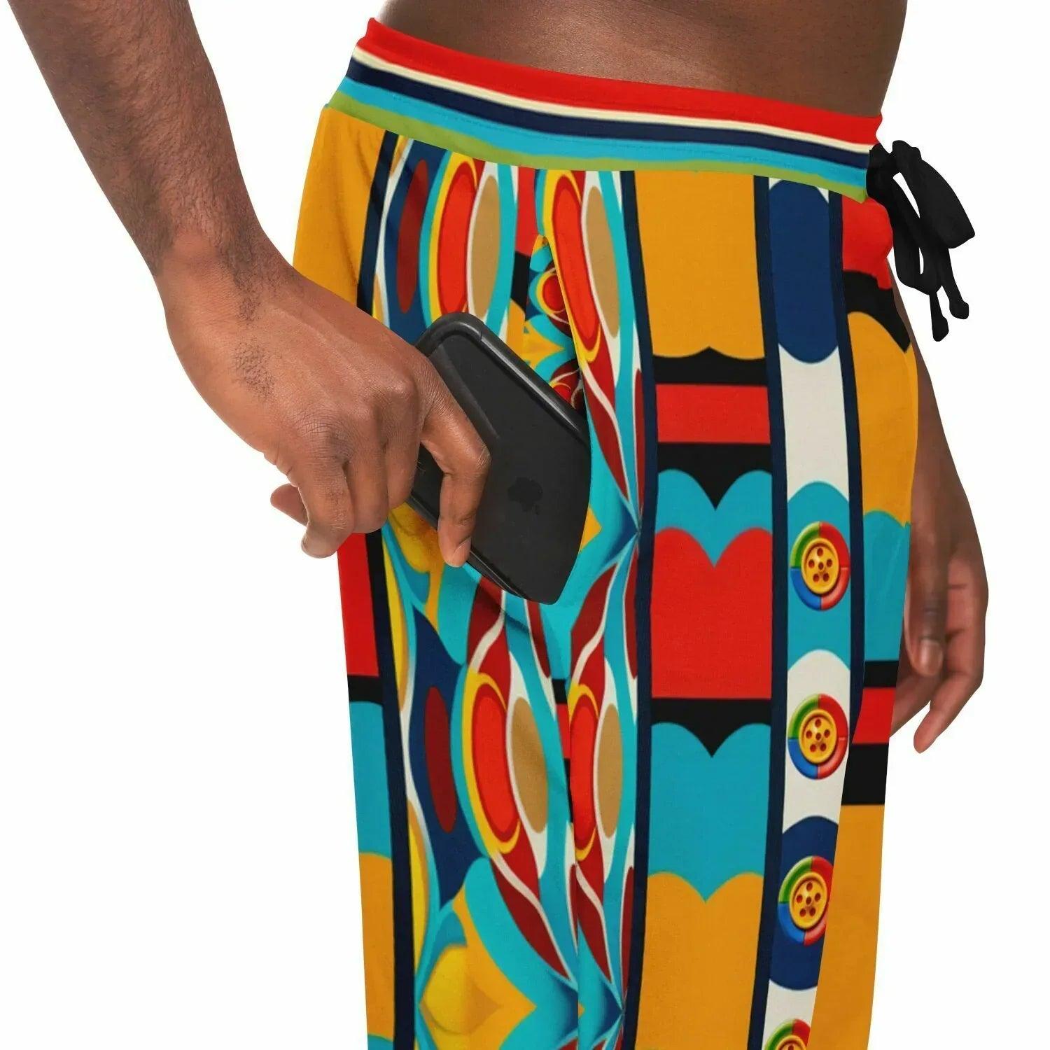 Big City Girl ATL Geometric Stripe Eco-Poly Unisex Joggers