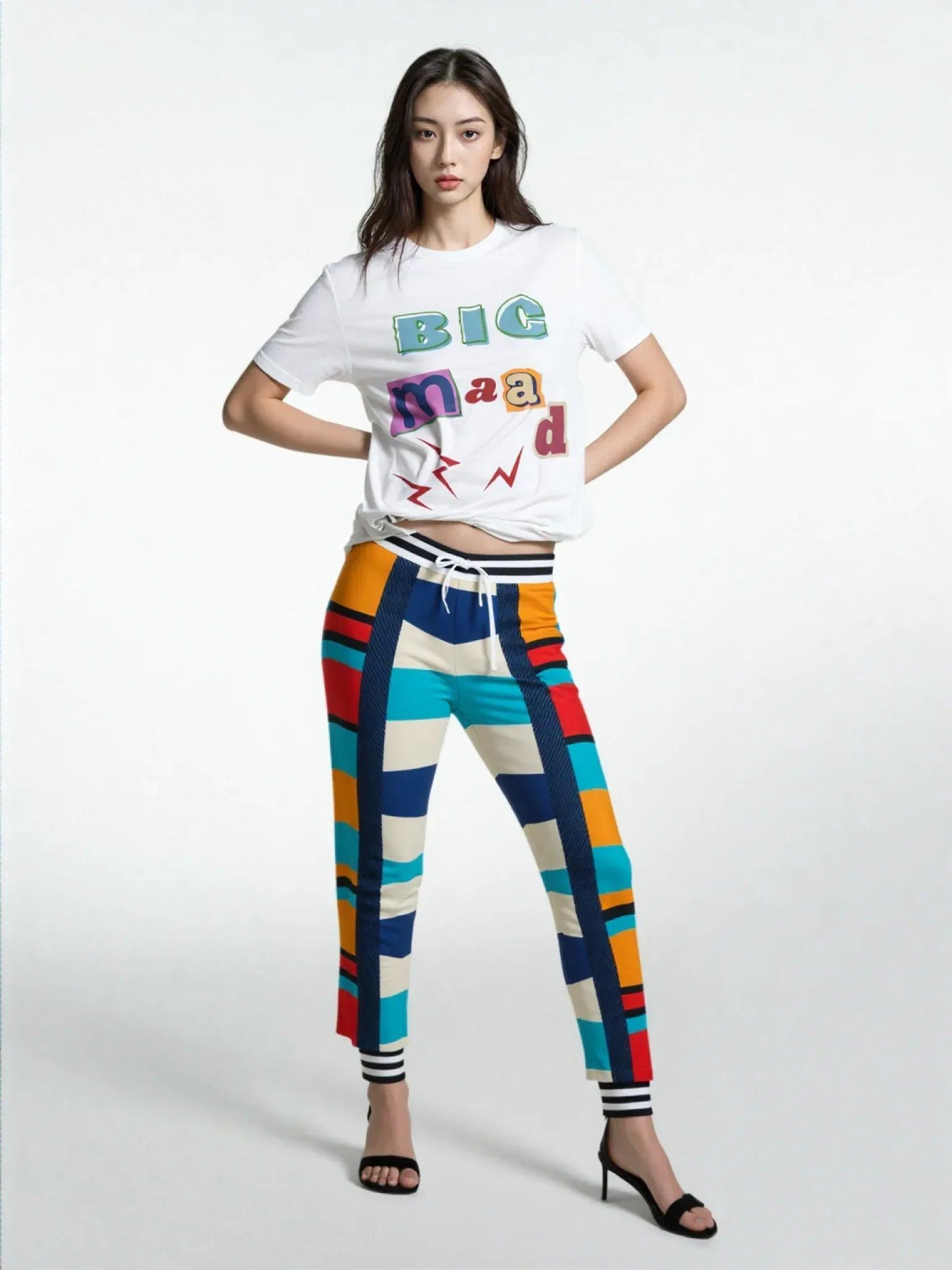 Blue Regatta Stripe Eco-Poly Unisex Joggers