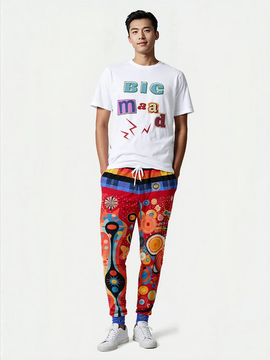 Girl in Perspective Abstract Print Eco-Poly Unisex Joggers