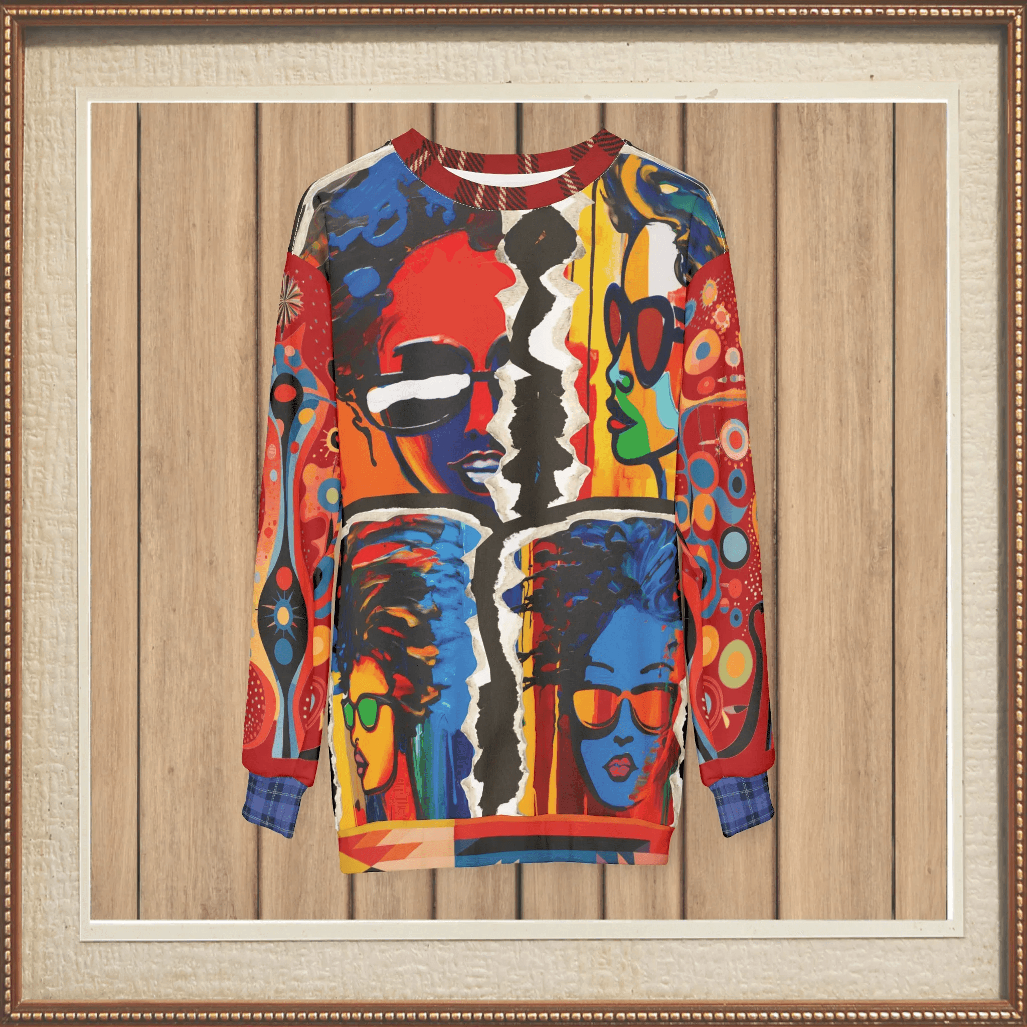 Black Girl in Perspective Quadriptych Unisex Sweatshirt (Gold Label)