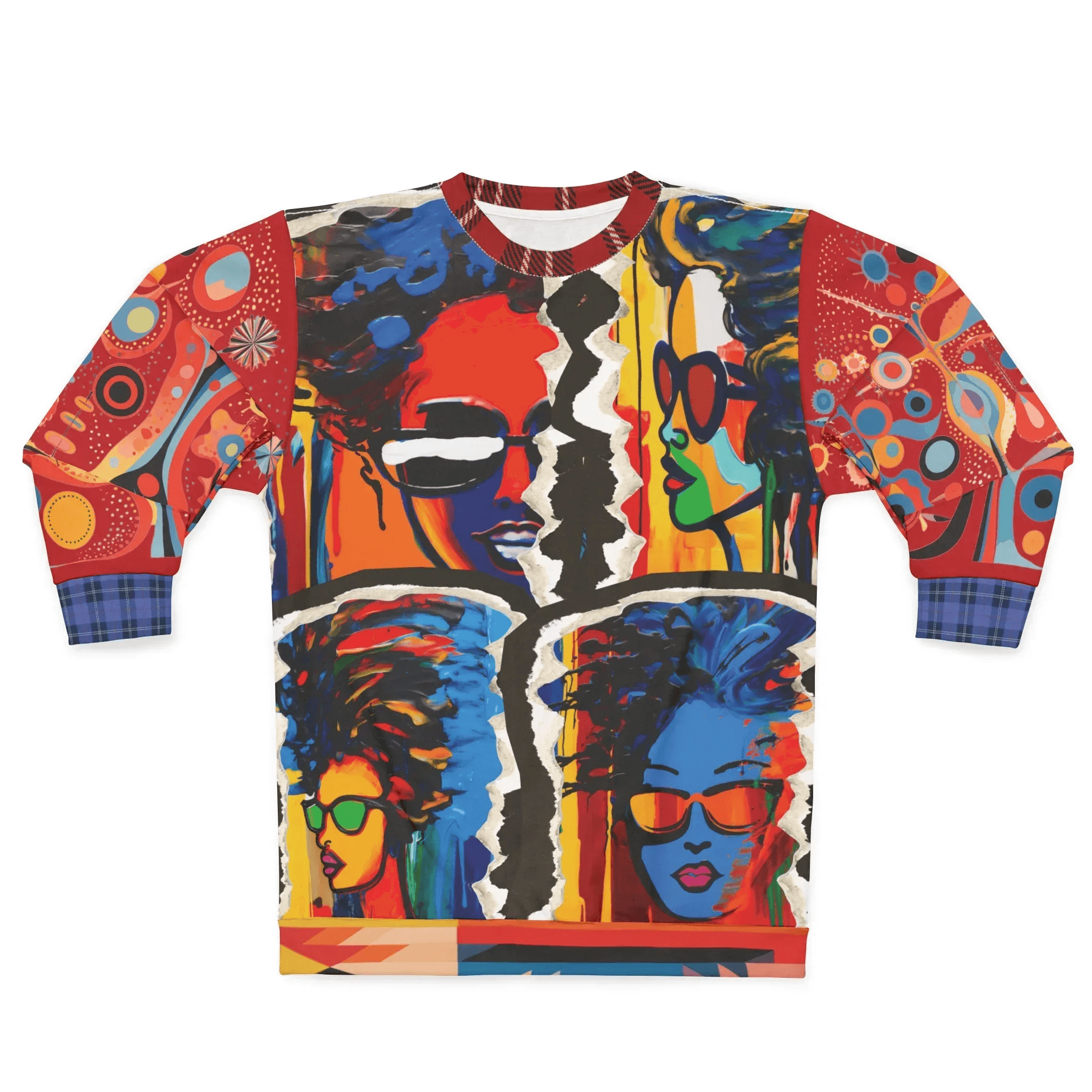 Black Girl in Perspective Quadriptych Unisex Sweatshirt (Gold Label)