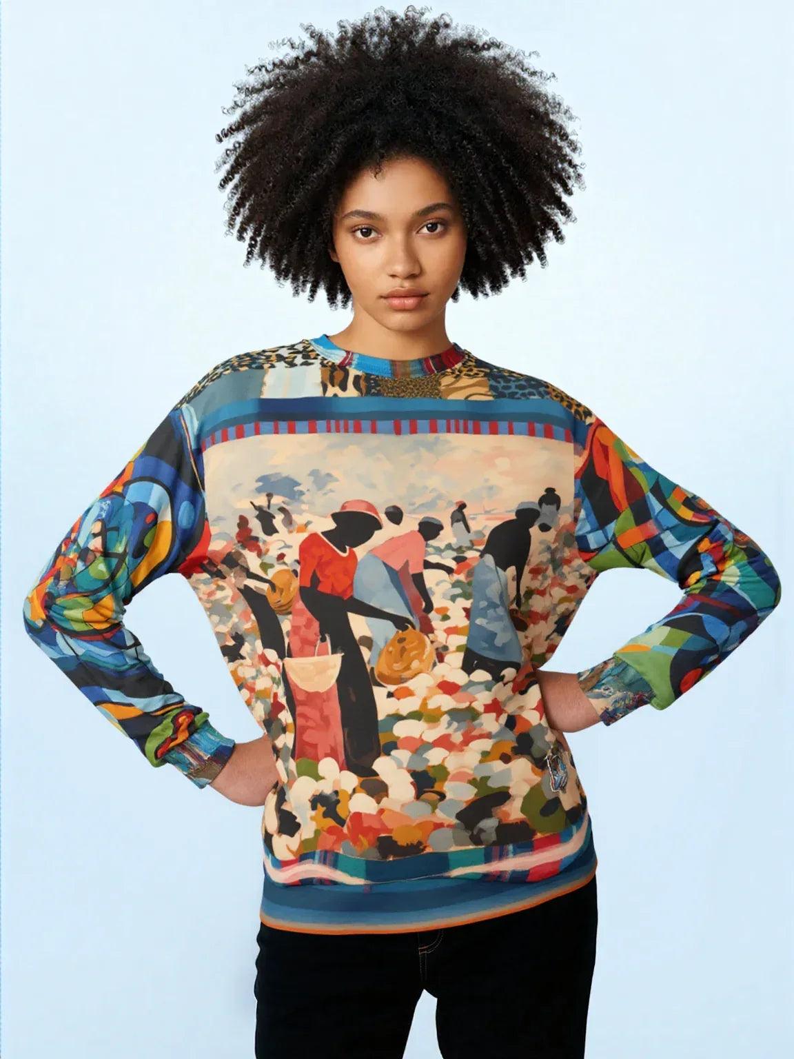 Blood Sweat & Tears - Bygone Times Patchwork Print Unisex Sweatshirt (Gold Label)