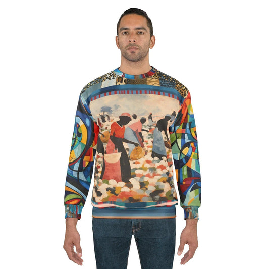 Blood Sweat & Tears - Bygone Times Patchwork Print Unisex Sweatshirt (Gold Label)
