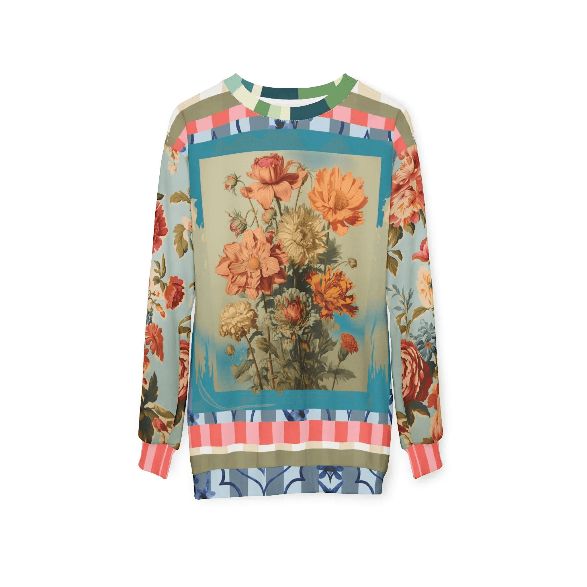 Blossoms in Reverie Floral Print Unisex Sweatshirt (Gold Label)