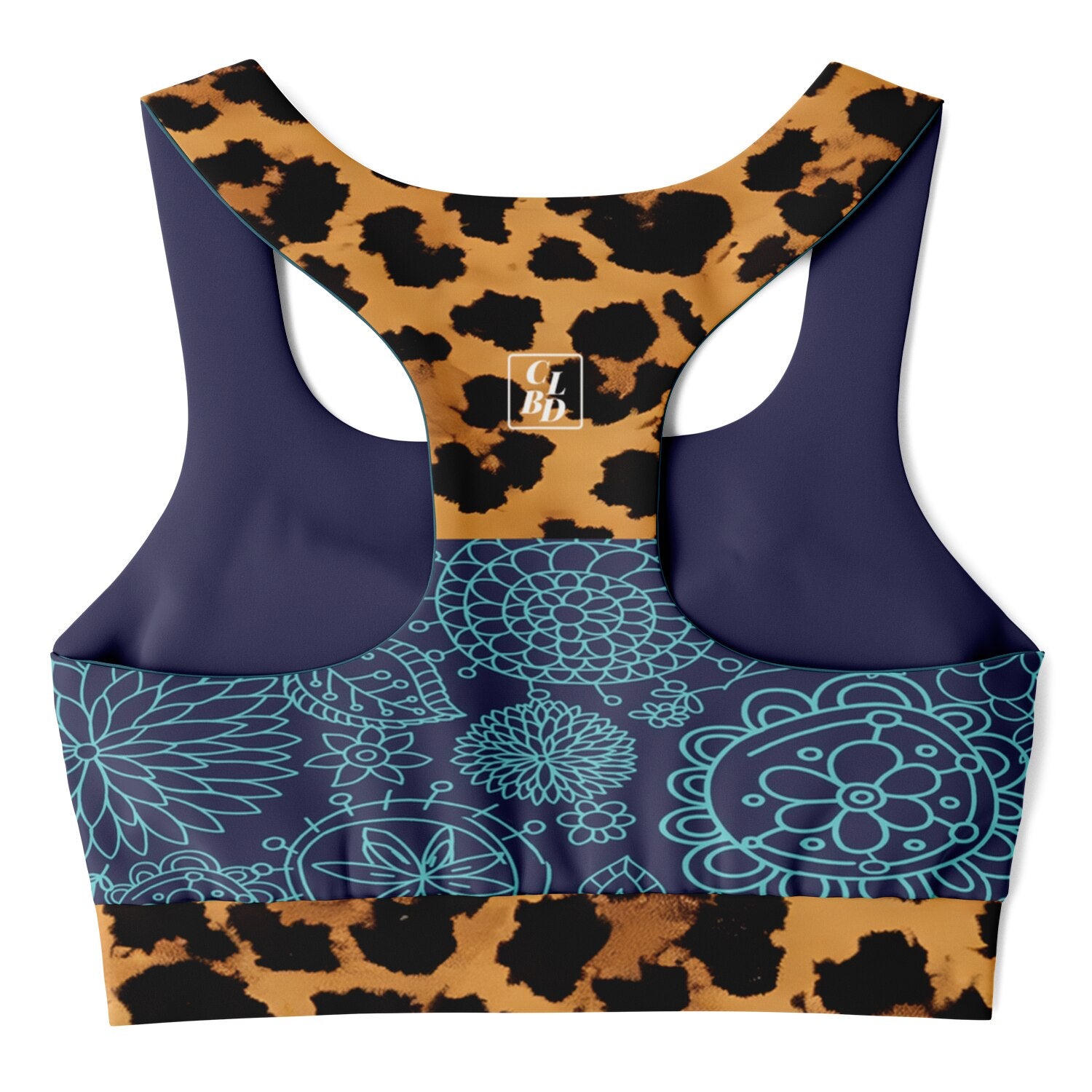 Blue Fantasy Festival Padded Sports Bra