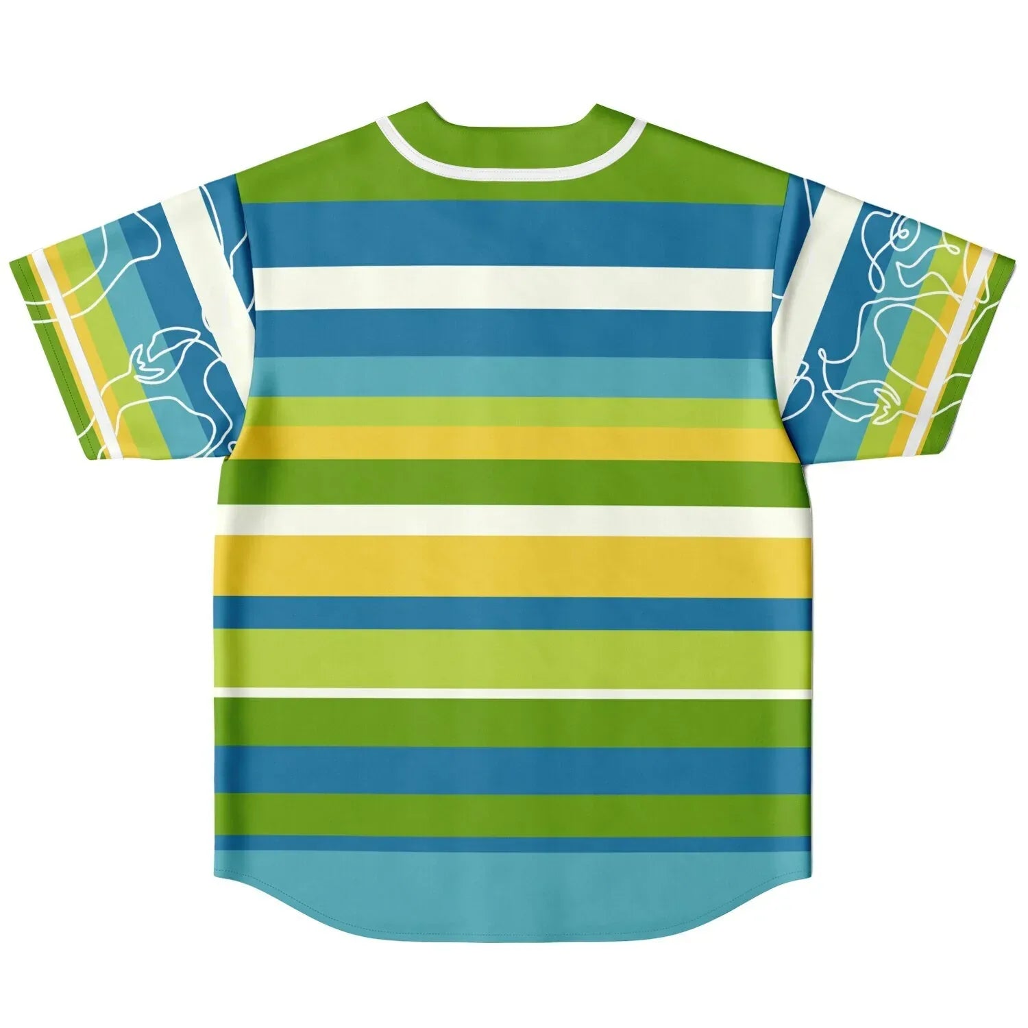 Green Earth 70s Blob Stripe Reversible Eco-Poly Short Sleeve Reversible Baseball Jersey