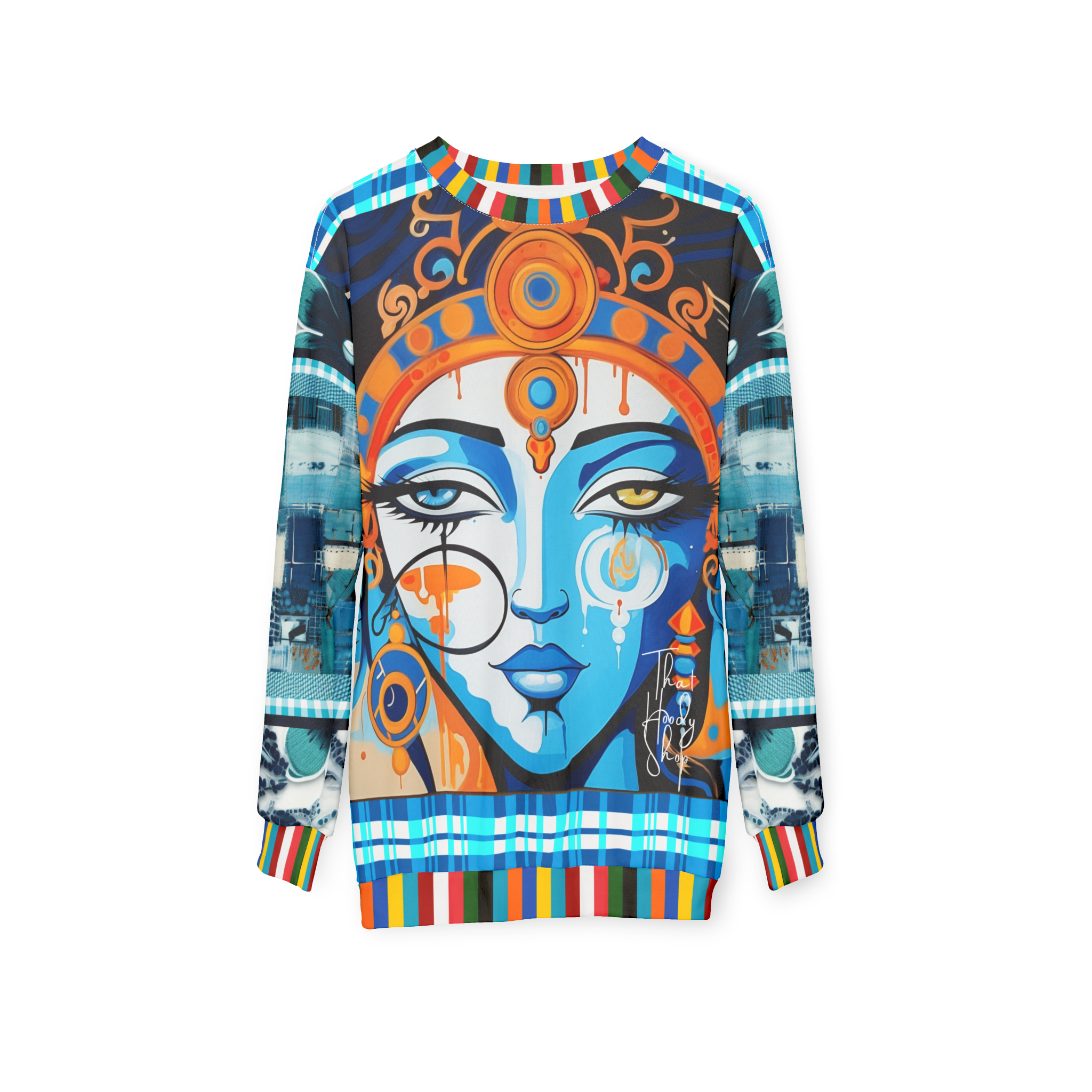 Blue Laxshmi Indian Devi Unisex Sweatshirt (Gold Label)