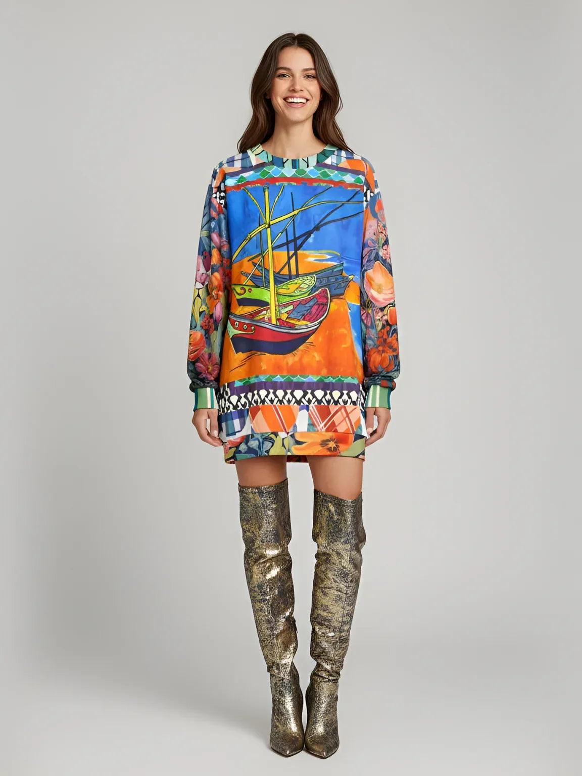 Boats of the Saint Marys - Van Gogh - Unisex Sweatshirt (Gold Label)