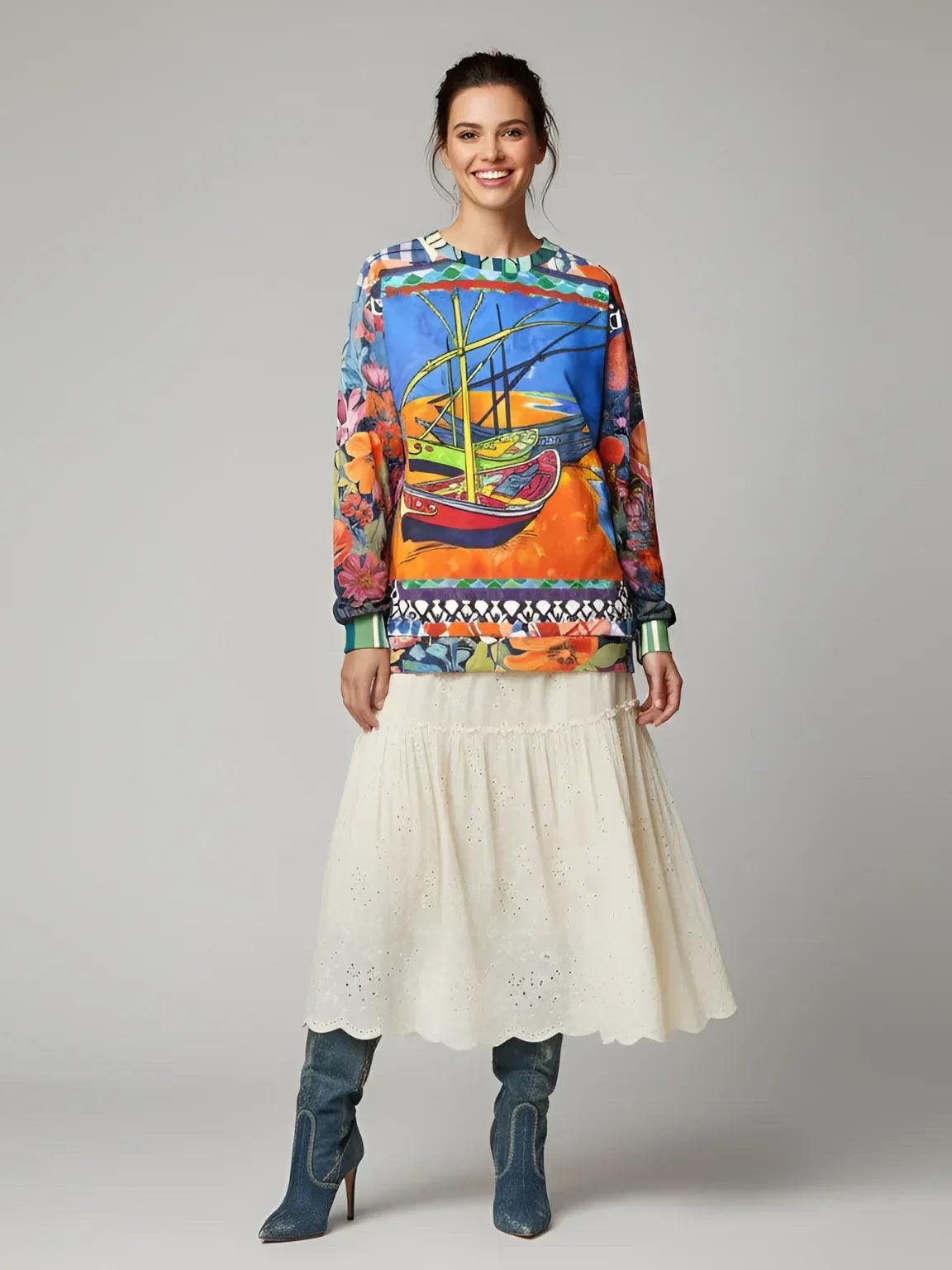 Boats of the Saint Marys - Van Gogh - Unisex Sweatshirt (Gold Label)