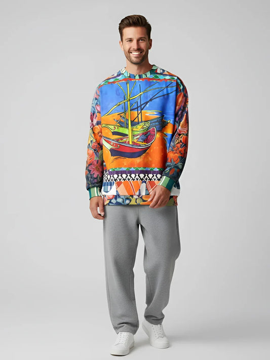 Boats of the Saint Marys - Van Gogh - Unisex Sweatshirt (Gold Label)