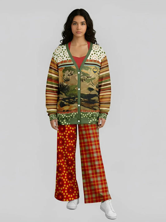 Brook with Aloes in Patchwork - Matisse - Heavyweight Unisex Cardigan