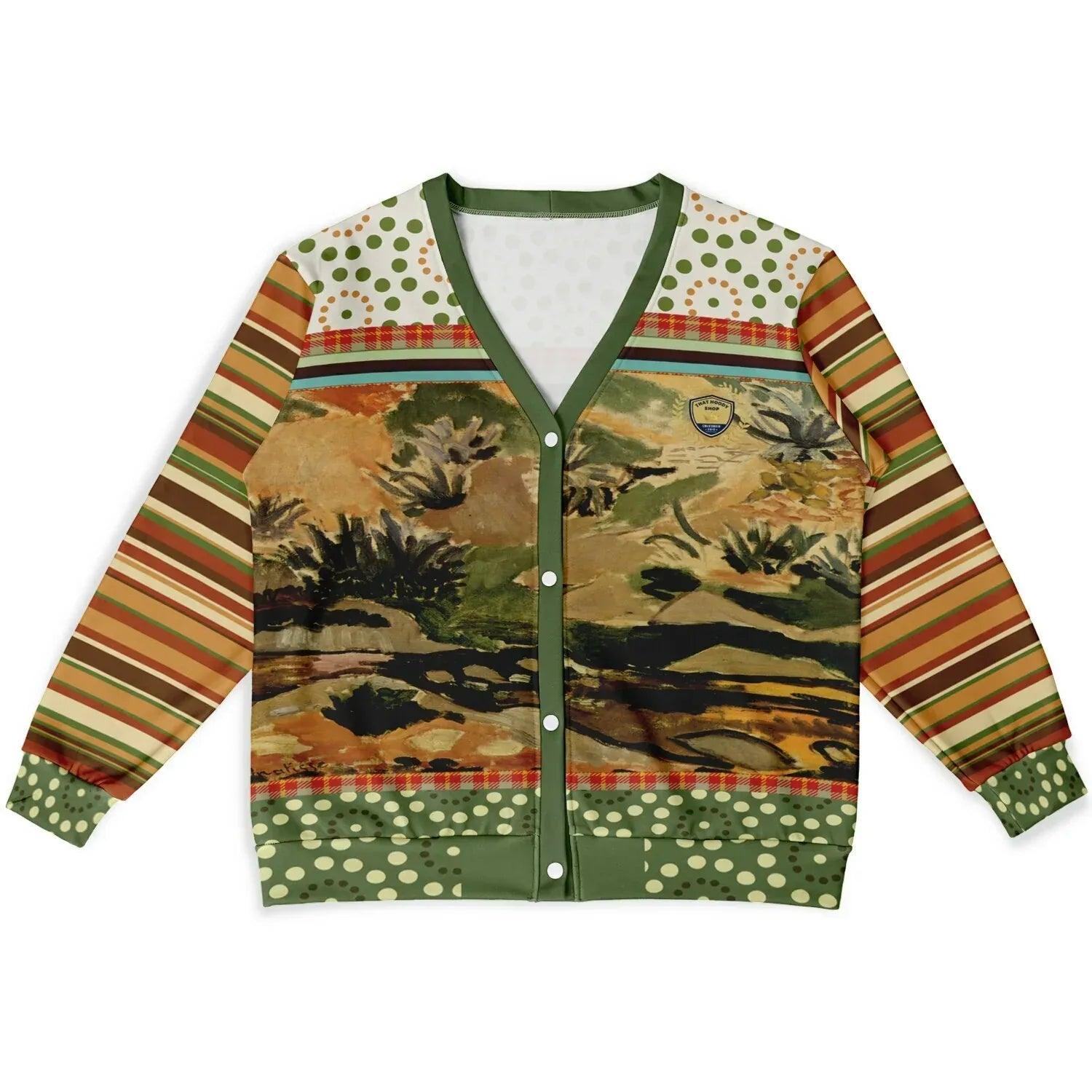 Brook with Aloes in Patchwork - Matisse - Heavyweight Unisex Cardigan