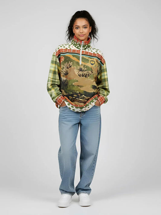 Brook and Aloes - Matisse - Heavyweight Oversized Quarter Zip Sweatshirt