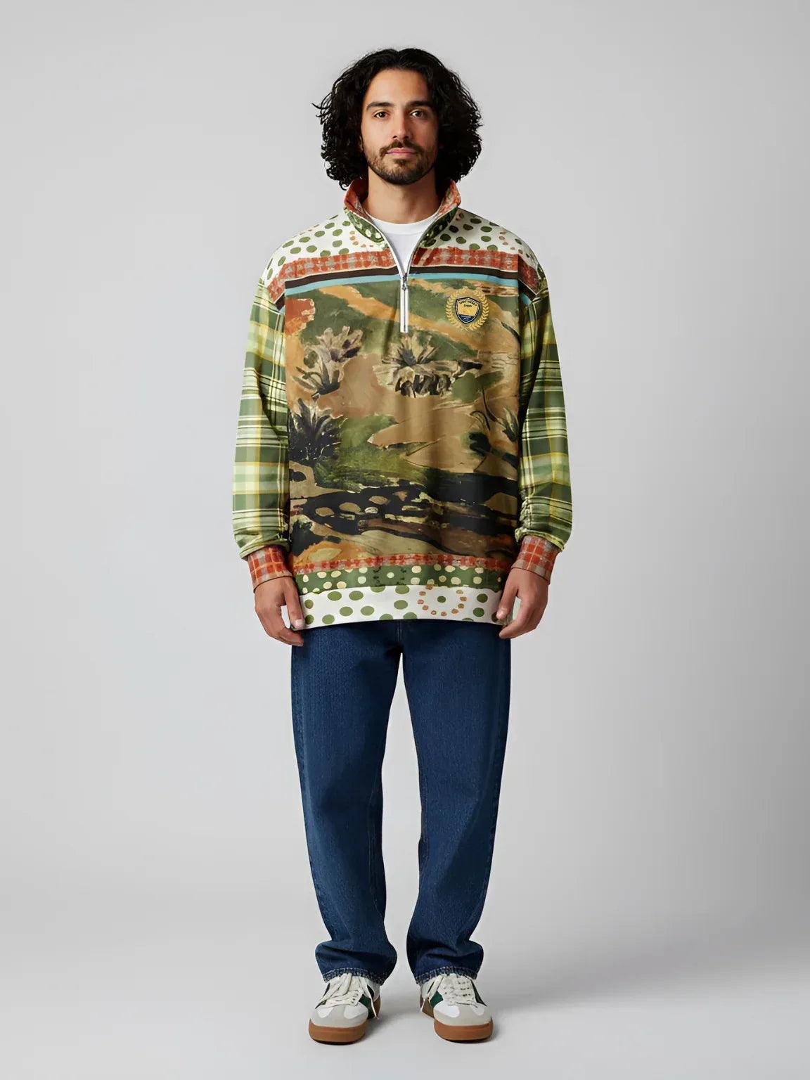 Brook and Aloes - Matisse - Heavyweight Oversized Quarter Zip Sweatshirt