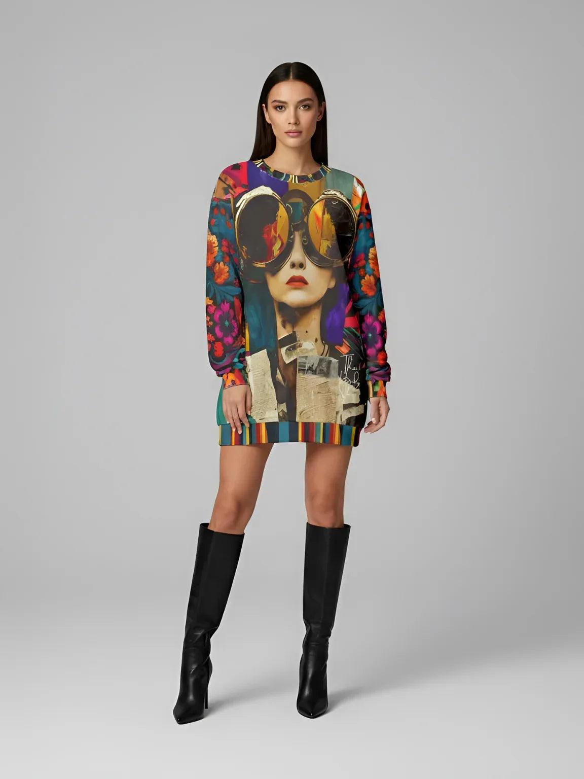 Bug Eyes McGee Steampunk Girl Unisex Sweatshirt (Gold Label)