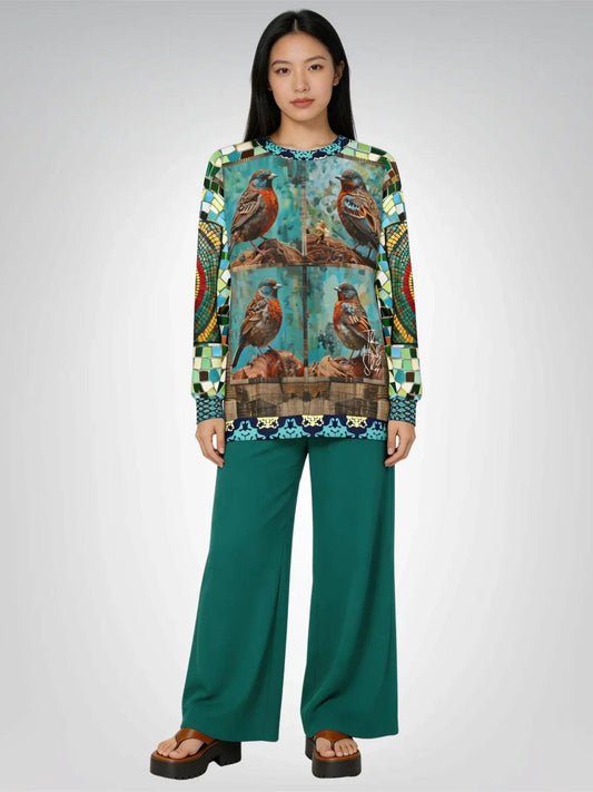 Bye Bye Birdie Quadriptych Four-Panel Print Unisex Sweatshirt (Gold Label)