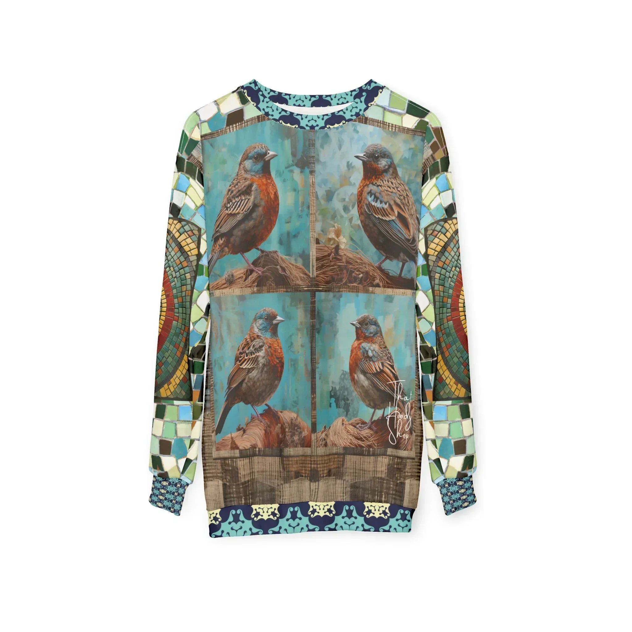 Bye Bye Birdie Quadriptych Four-Panel Print Unisex Sweatshirt (Gold Label)