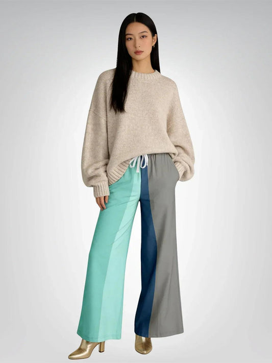 Calico Esplanade Striped Eco-Poly Wide Leg Pants