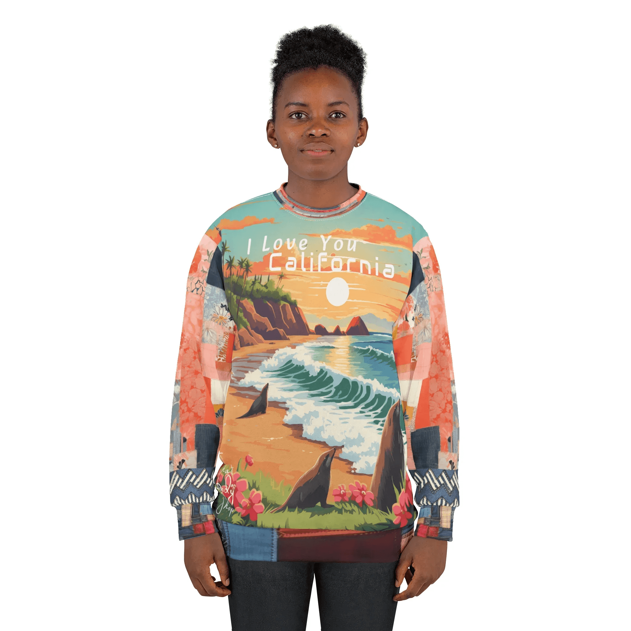 I Love You California - Santa Barbara Coast Sea Lions Unisex Sweatshirt (Gold Label)