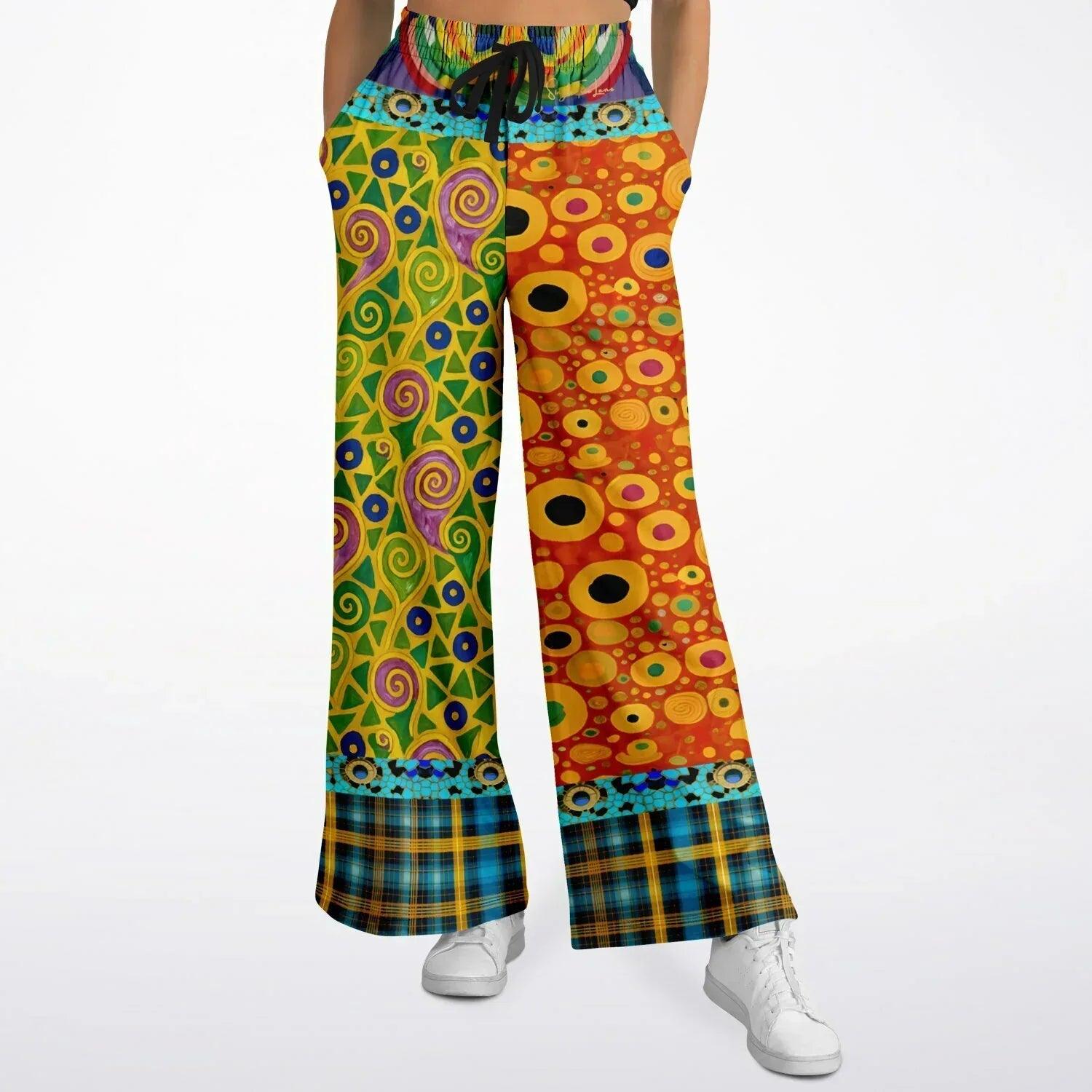 Call Me Fritza in Medallion - Klimt - Art Deco Print Eco-Poly Wide Leg Pants