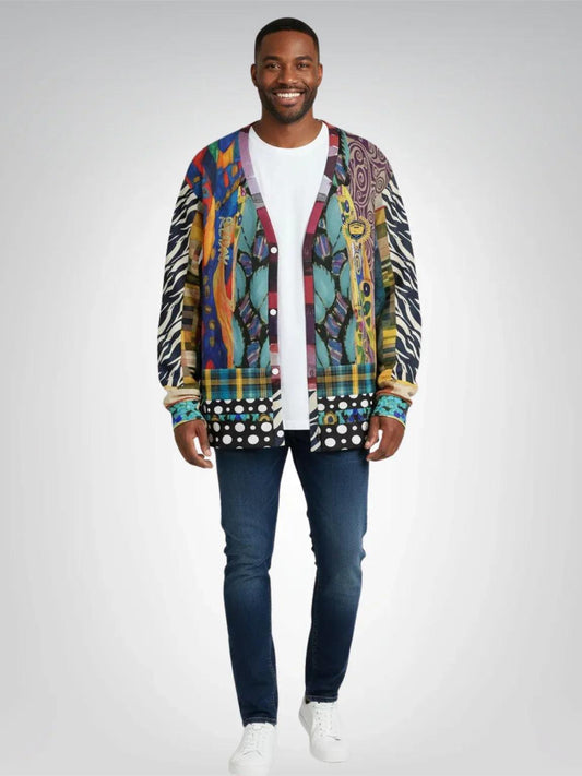 Call Me Fritza - Klimt - Art Deco Print Heavyweight Unisex Cardigan