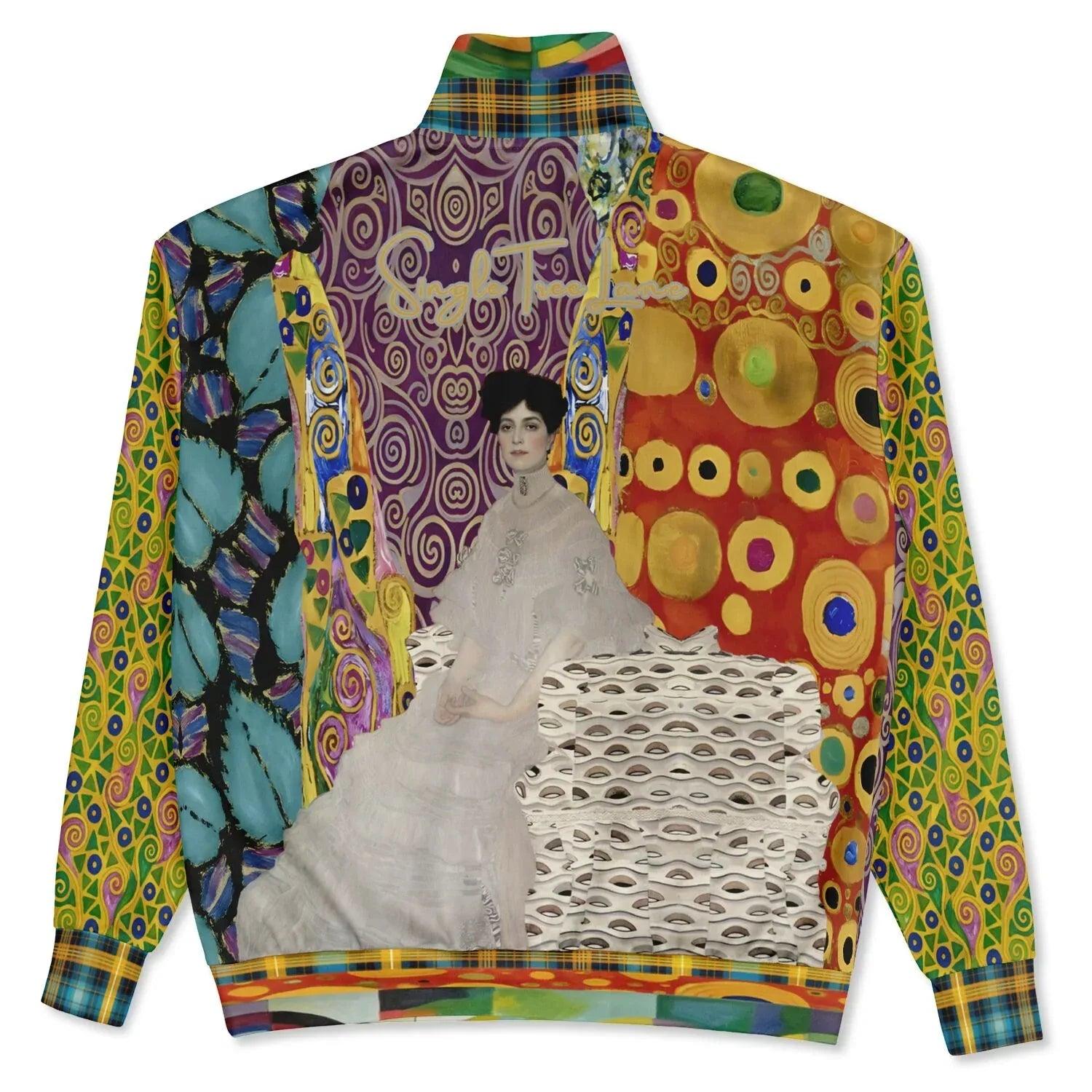 Call Me Fritza - Klimt - Art Deco Print Heavyweight Oversized Quarter Zip Sweatshirt