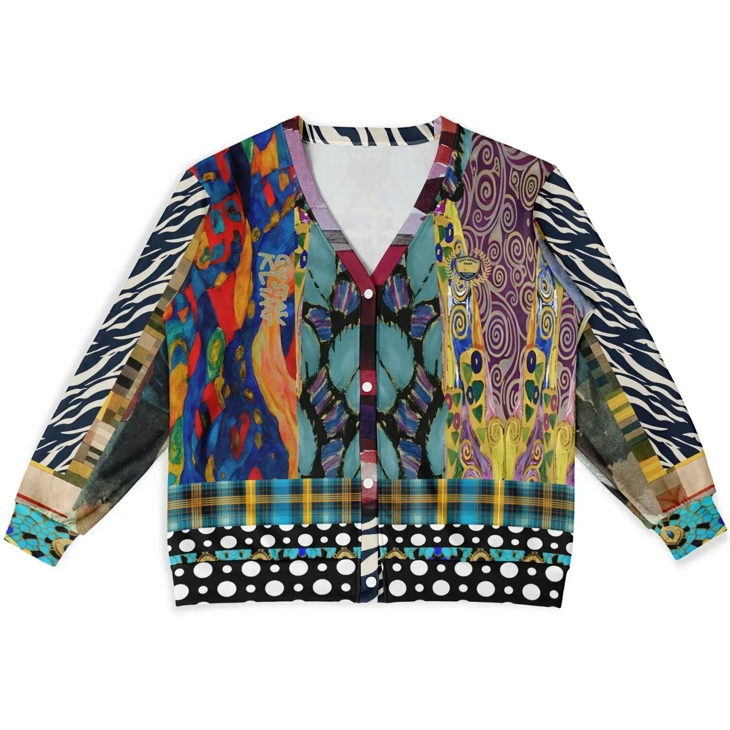 Call Me Fritza - Klimt - Art Deco Print Heavyweight Unisex Cardigan