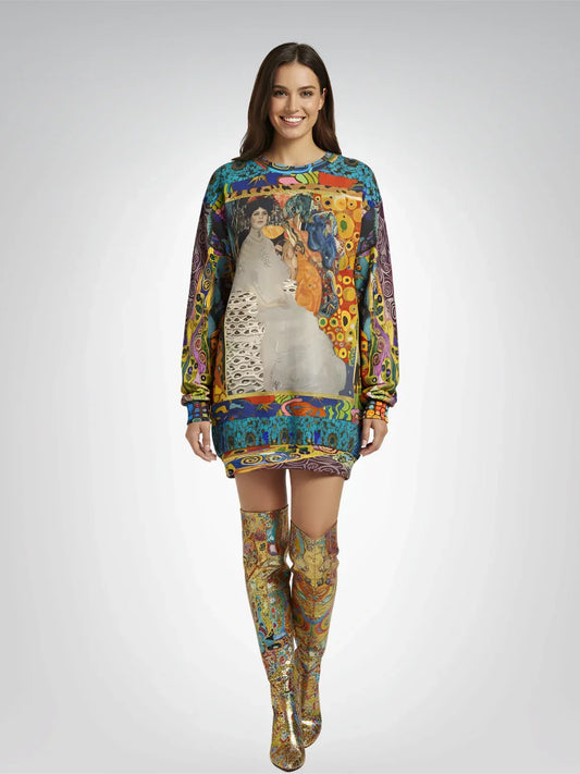 Call Me Fritza - Klimt - Art Deco Print Unisex Sweatshirt (Gold Label)