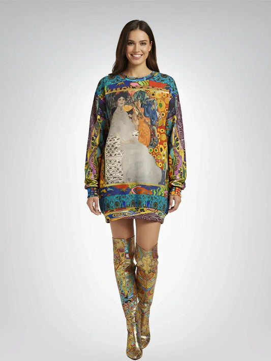 Call Me Fritza - Klimt - Art Deco Print Unisex Sweatshirt (Gold Label)