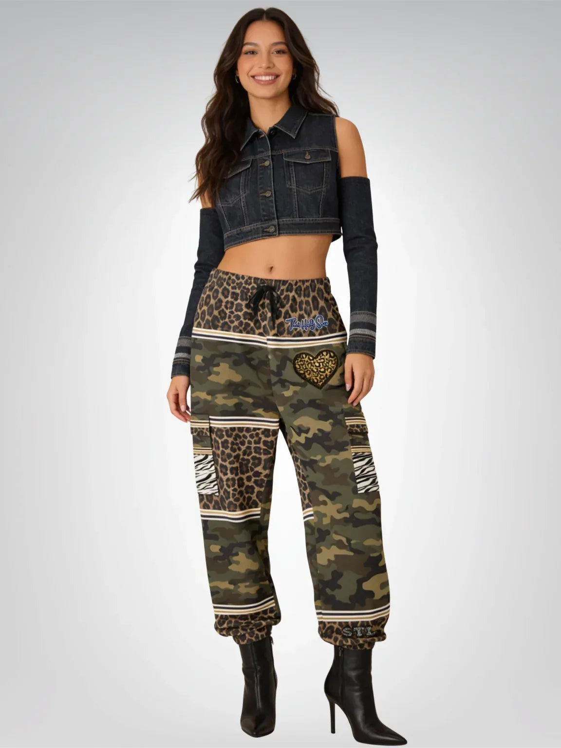Camouflaged in the Jungle Eco-Poly Cargo Joggers
