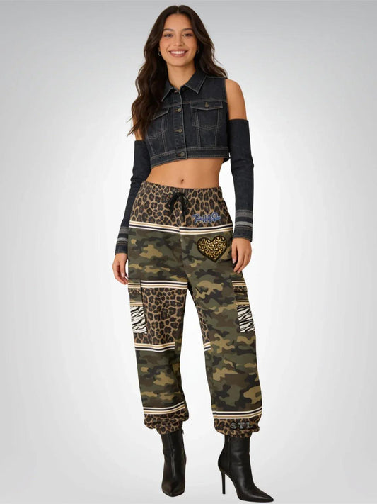 Camouflaged in the Jungle Eco-Poly Cargo Joggers