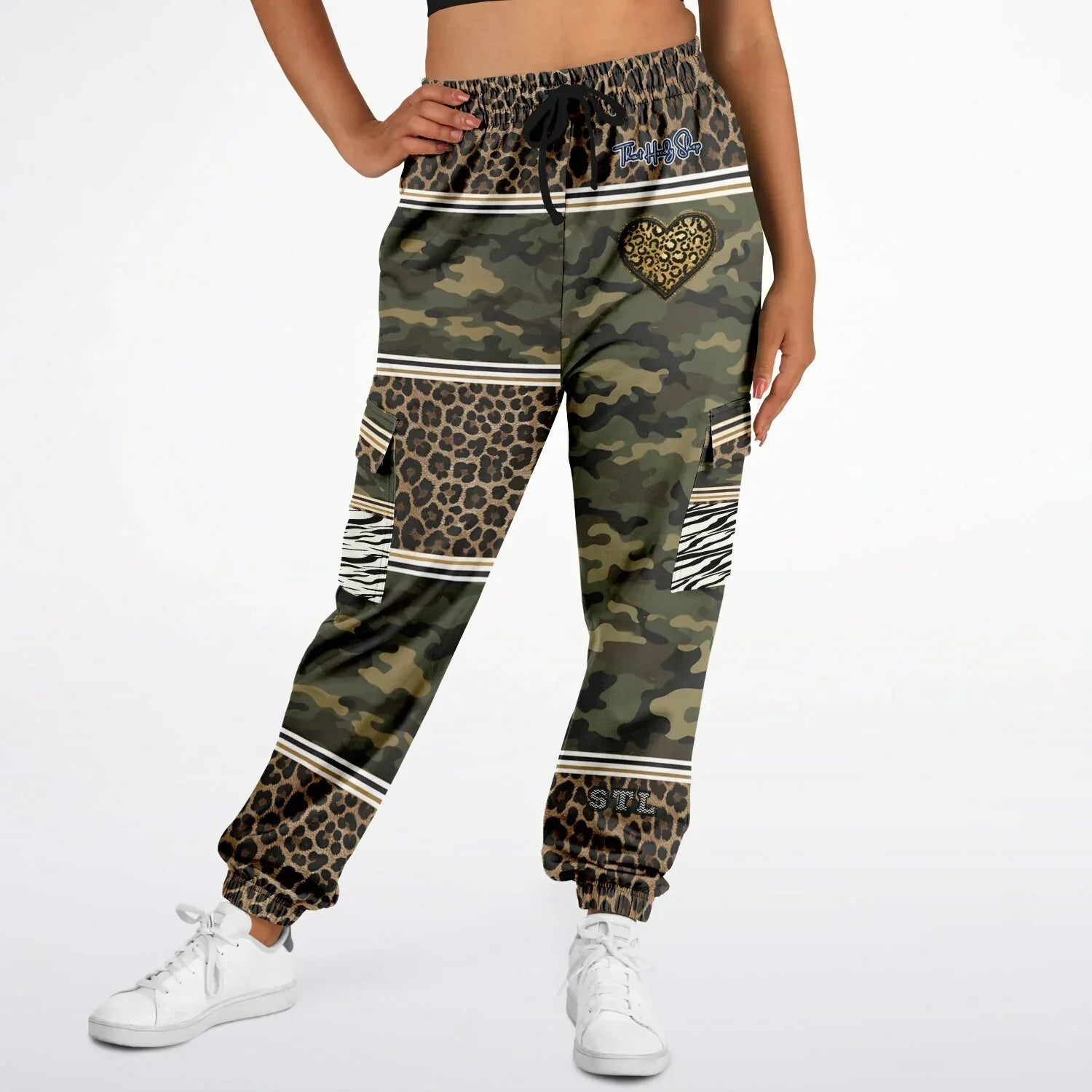 Camouflaged in the Jungle Eco-Poly Cargo Joggers