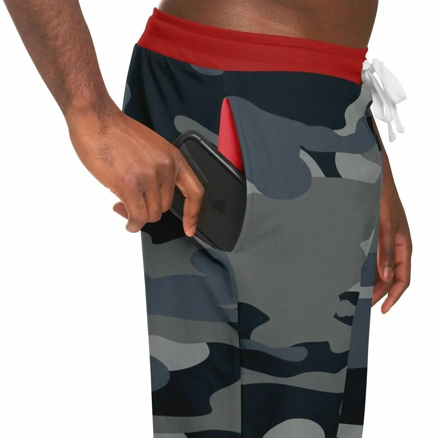 Black Dusk on Fire Eco-Poly Camo Unisex Joggers