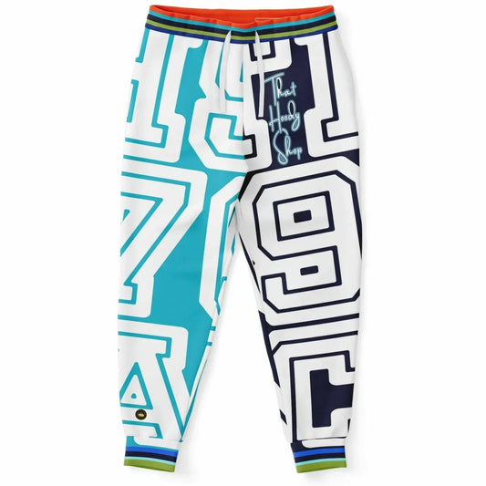 THS 1976 CA Monogram in Blue Duo Eco-Poly Unisex Joggers Subliminator