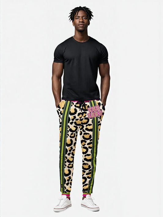 Cheetah Time 1863 Neon Stripe Eco-Poly Unisex Joggers
