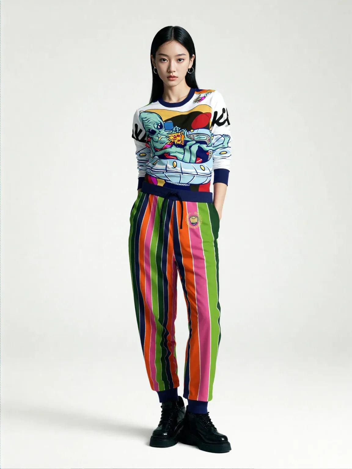Mardi Gras Rugby Stripe Eco-Poly Unisex Joggers