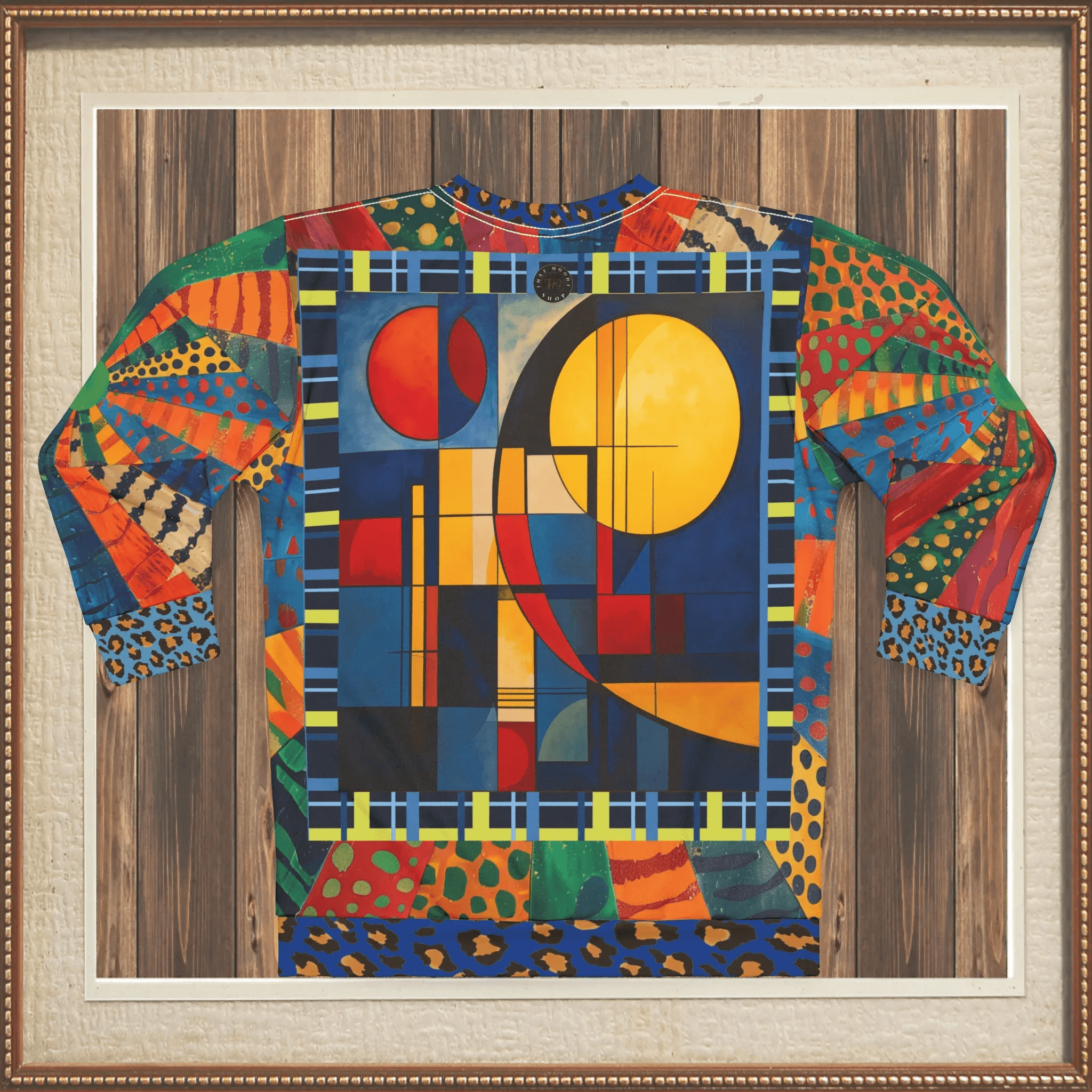 City by the Sea and Moon Abstract Art Unisex Sweatshirt (Gold Label)