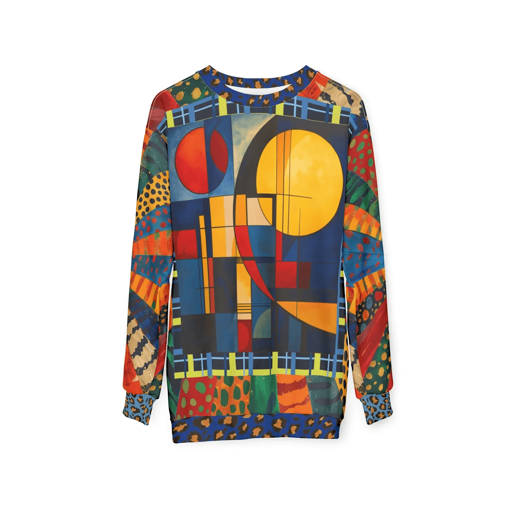 City by the Sea and Moon Abstract Art Unisex Sweatshirt (Gold Label)