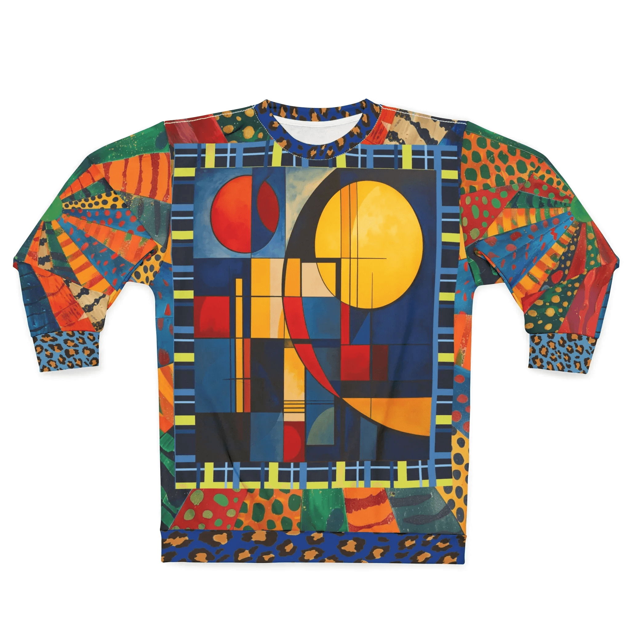 City by the Sea and Moon Abstract Art Unisex Sweatshirt (Gold Label)