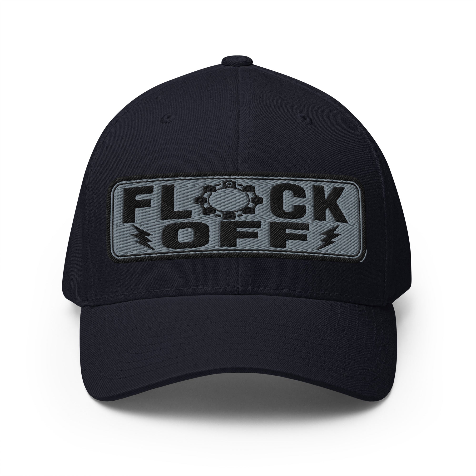 Flock Off Structured Twill Dad Hat with Elastic Back