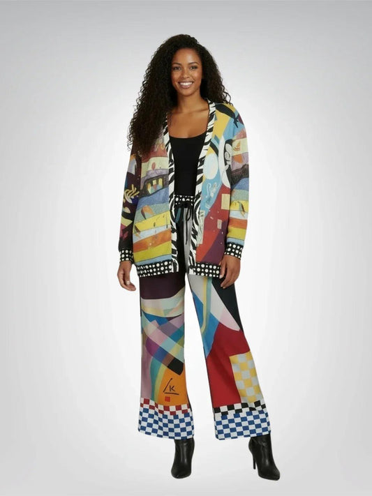 Composition in Nines - Kandinsky - Heavyweight Unisex Cardigan