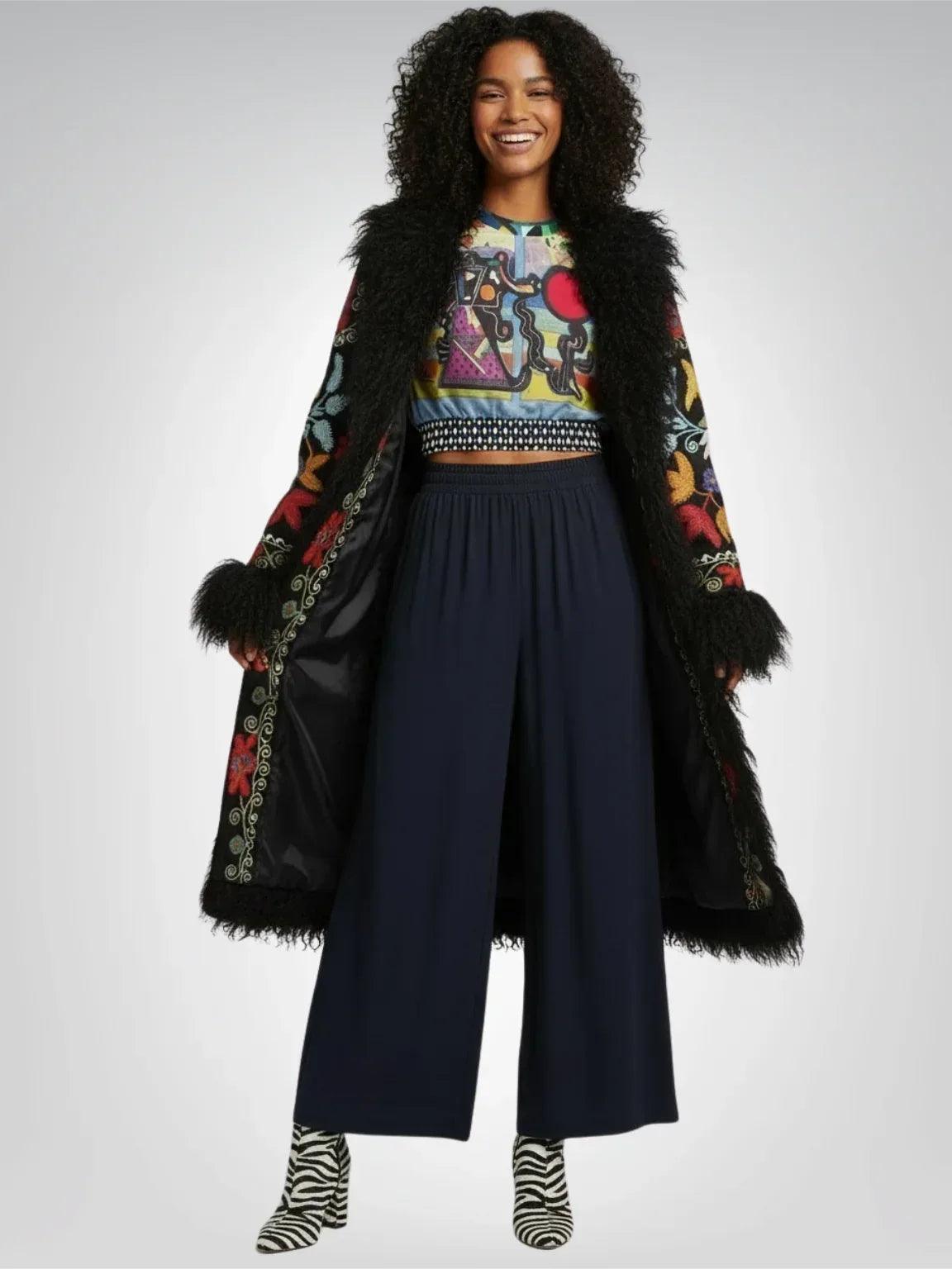 Composition in Nines - Kandinsky - Eco-Poly Short Sleeve Cropped Pullover