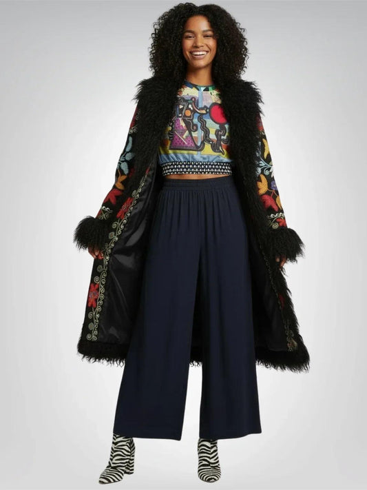 Composition in Nines - Kandinsky - Eco-Poly Short Sleeve Cropped Pullover
