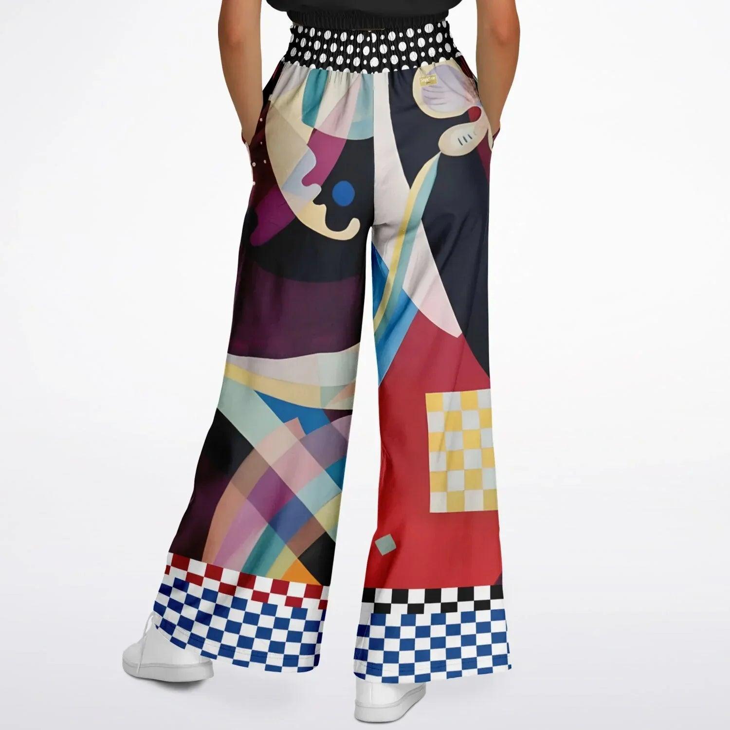 Composition in Nines - Kandinsky - Eco-Poly Wide Leg Pants