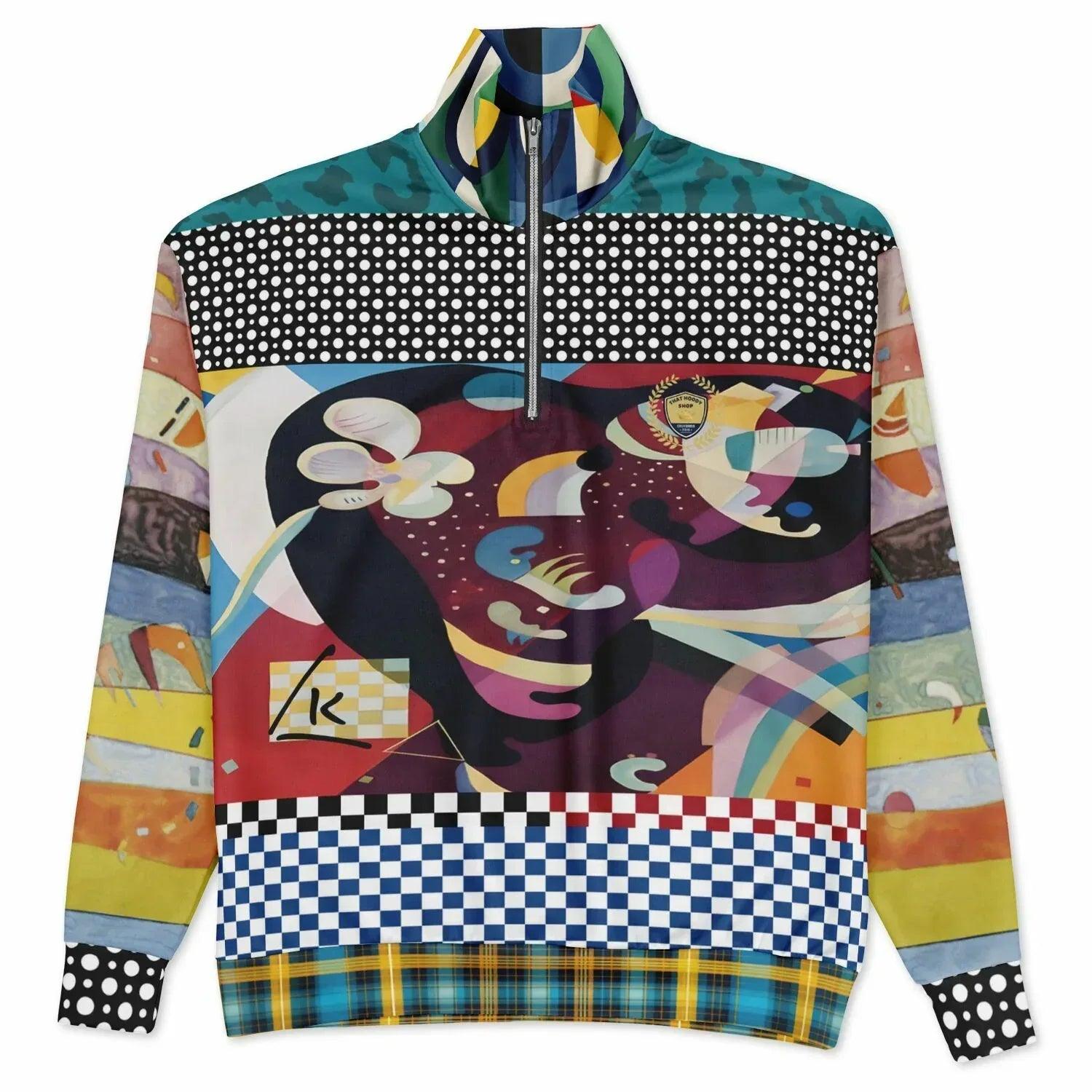Composition in Nines - Kandinsky - Heavyweight Oversized Quarter Zip Sweatshirt