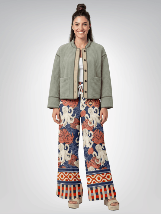 Coral Reef Secret Society Eco-Poly Wide Leg Pants
