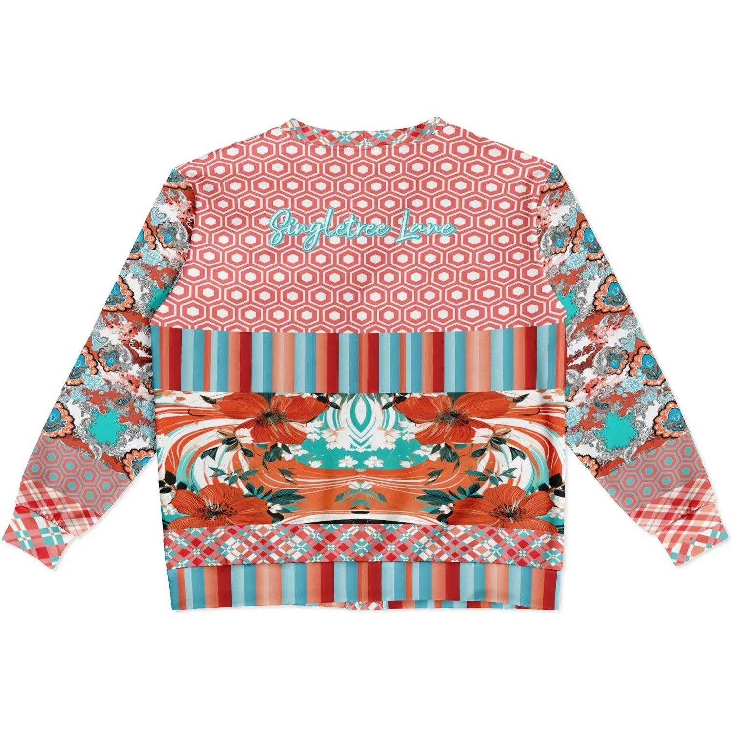 Coral Springs Abstract Paisley Patchwork Heavyweight Unisex Cardigan