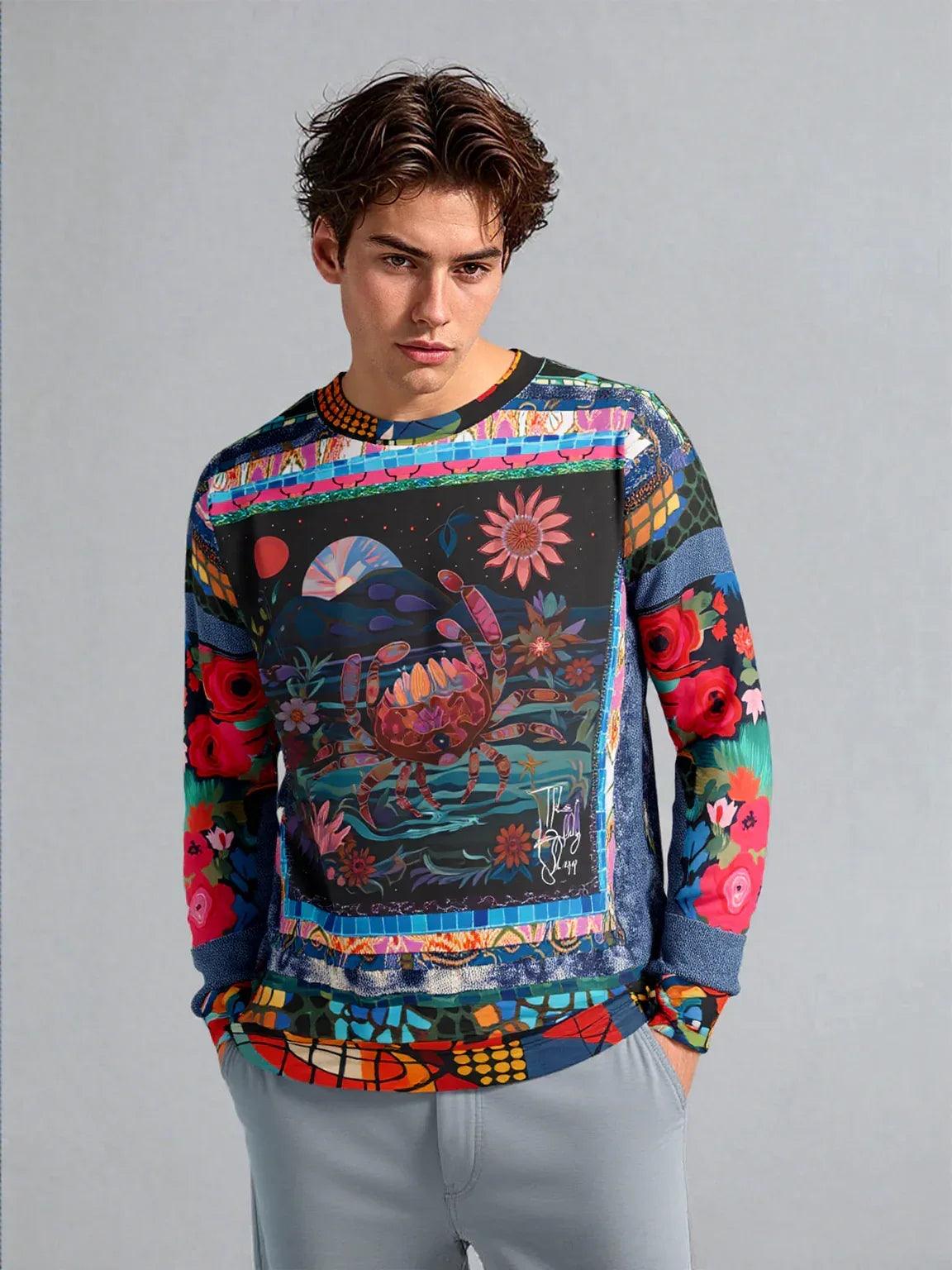 Crab of the Full Moon in Fantasy Unisex Sweatshirt (Gold Label)