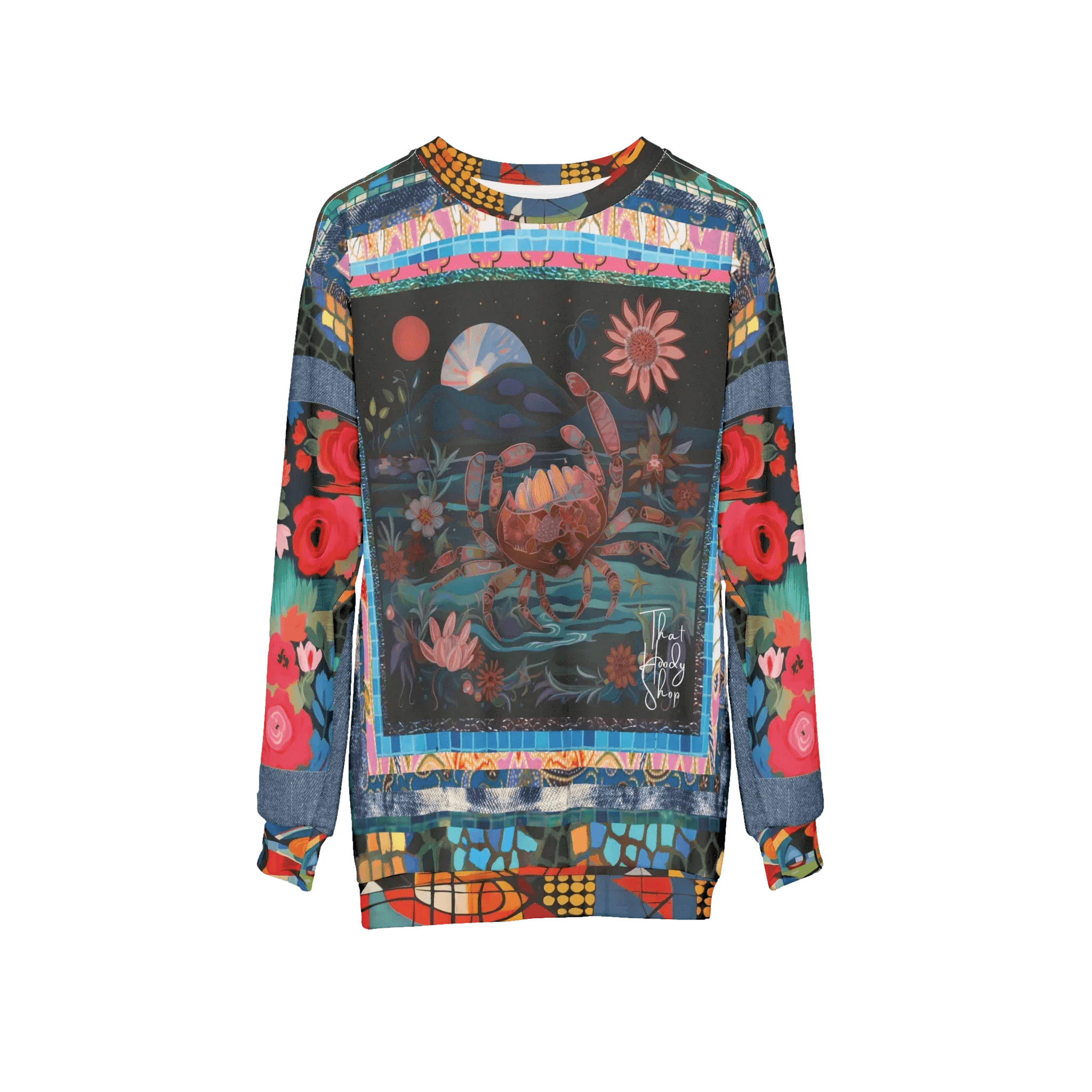 Crab of the Full Moon in Fantasy Unisex Sweatshirt (Gold Label)