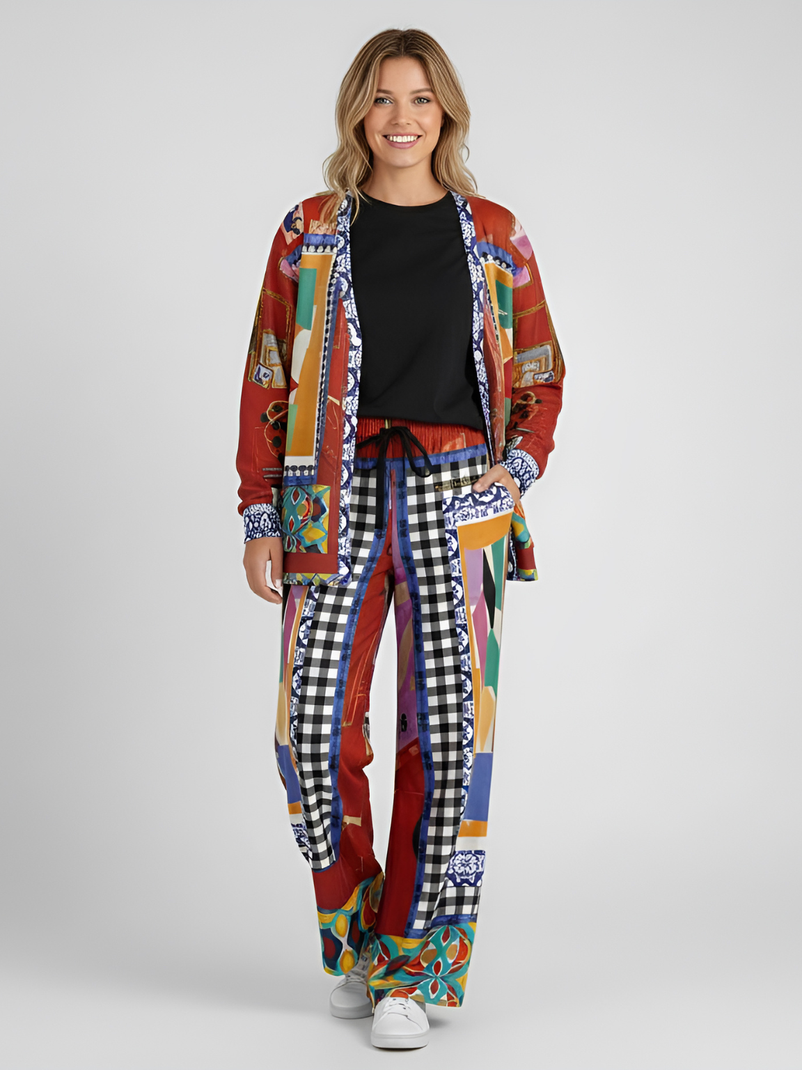 Decorative Figure in Ornamental Tavira Heavyweight Unisex Cardigan